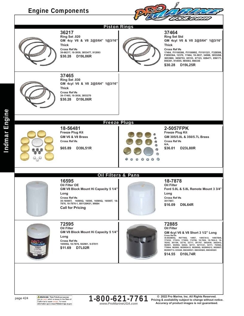 Pro Marine USA Inboard and Sterndrive Parts Catalog Weekly Ad January 1 - December 31, 2026