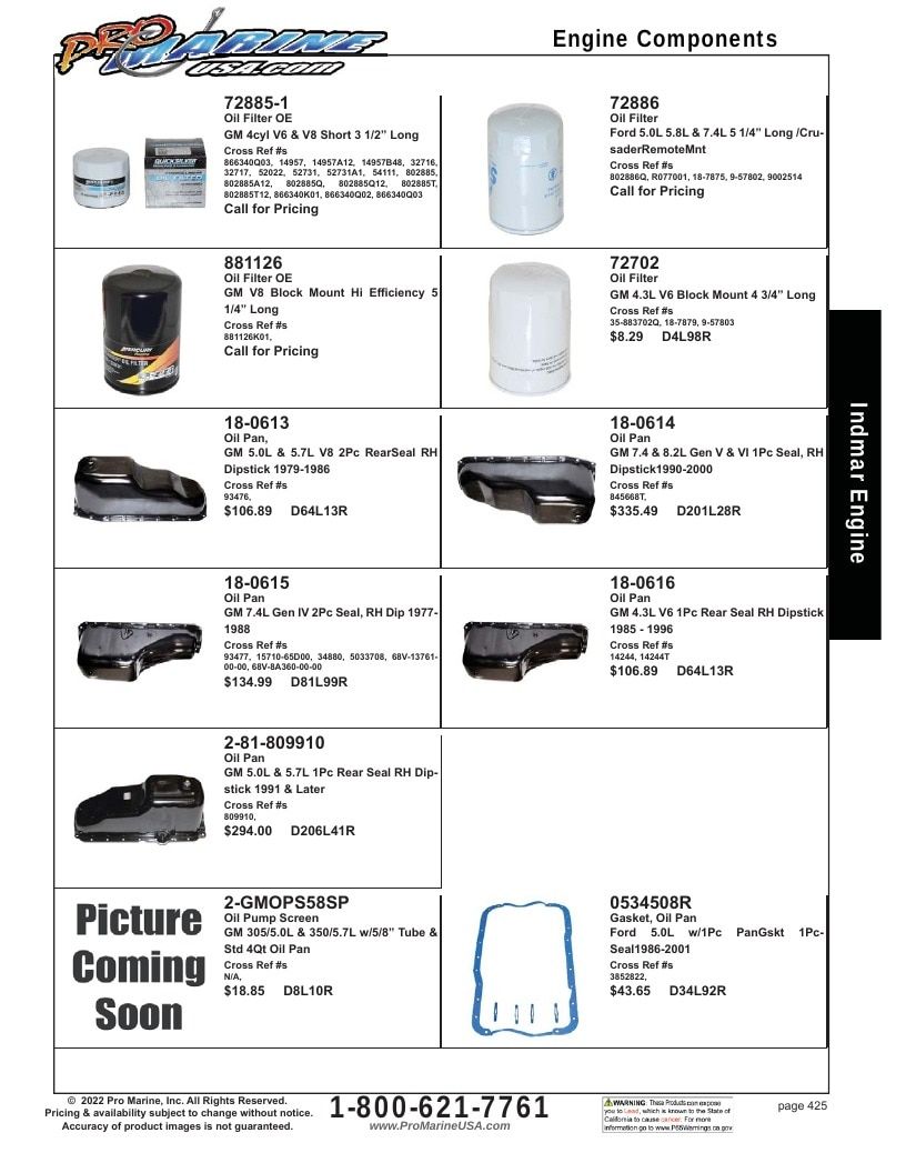 Pro Marine USA Inboard and Sterndrive Parts Catalog Weekly Ad January 1 - December 31, 2026