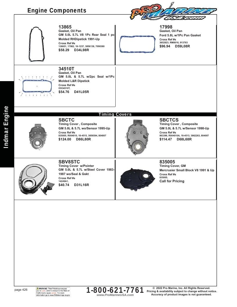 Pro Marine USA Inboard and Sterndrive Parts Catalog Weekly Ad January 1 - December 31, 2026