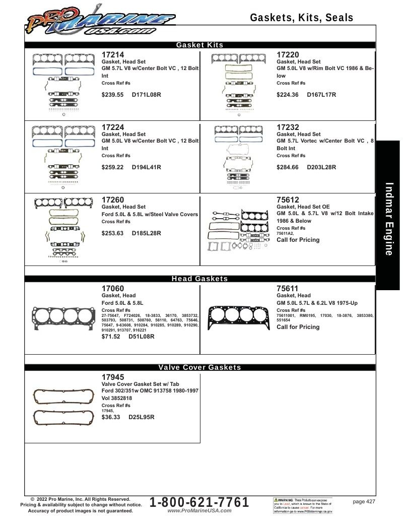 Pro Marine USA Inboard and Sterndrive Parts Catalog Weekly Ad January 1 - December 31, 2026