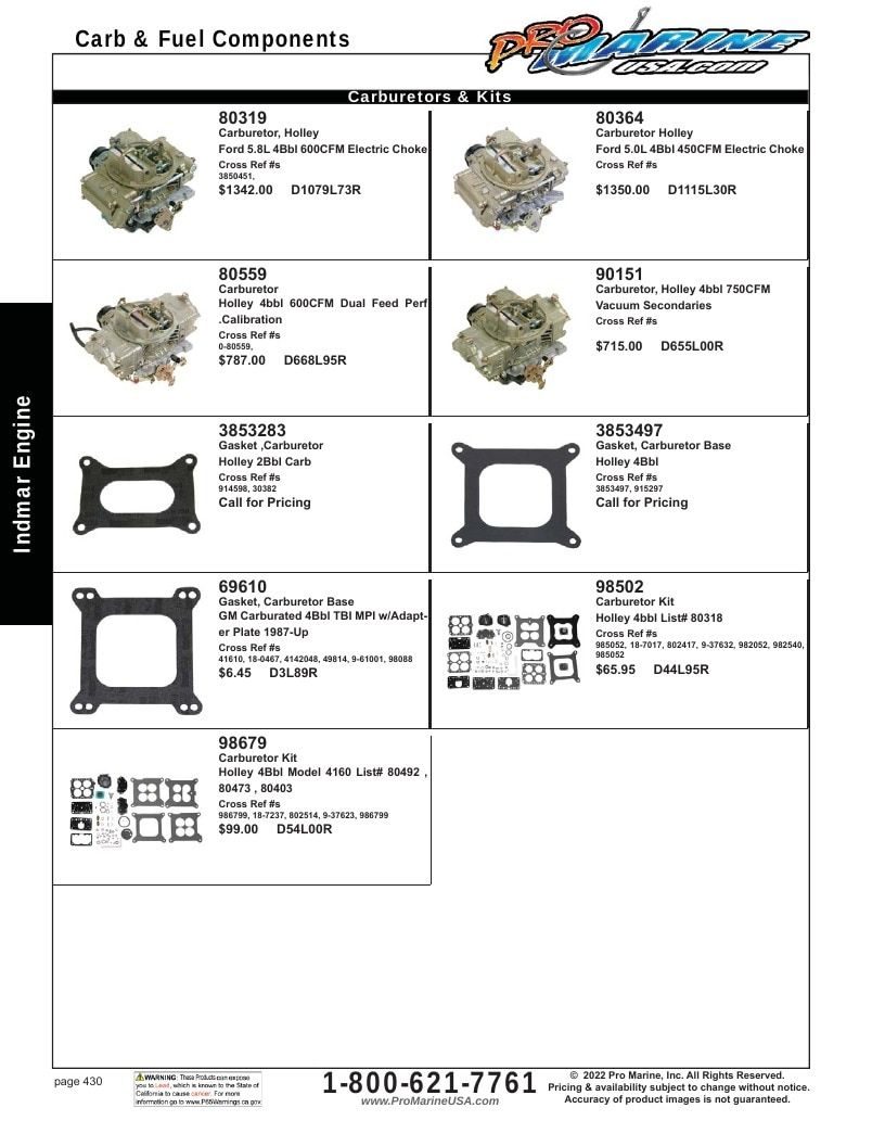 Pro Marine USA Inboard and Sterndrive Parts Catalog Weekly Ad January 1 - December 31, 2026