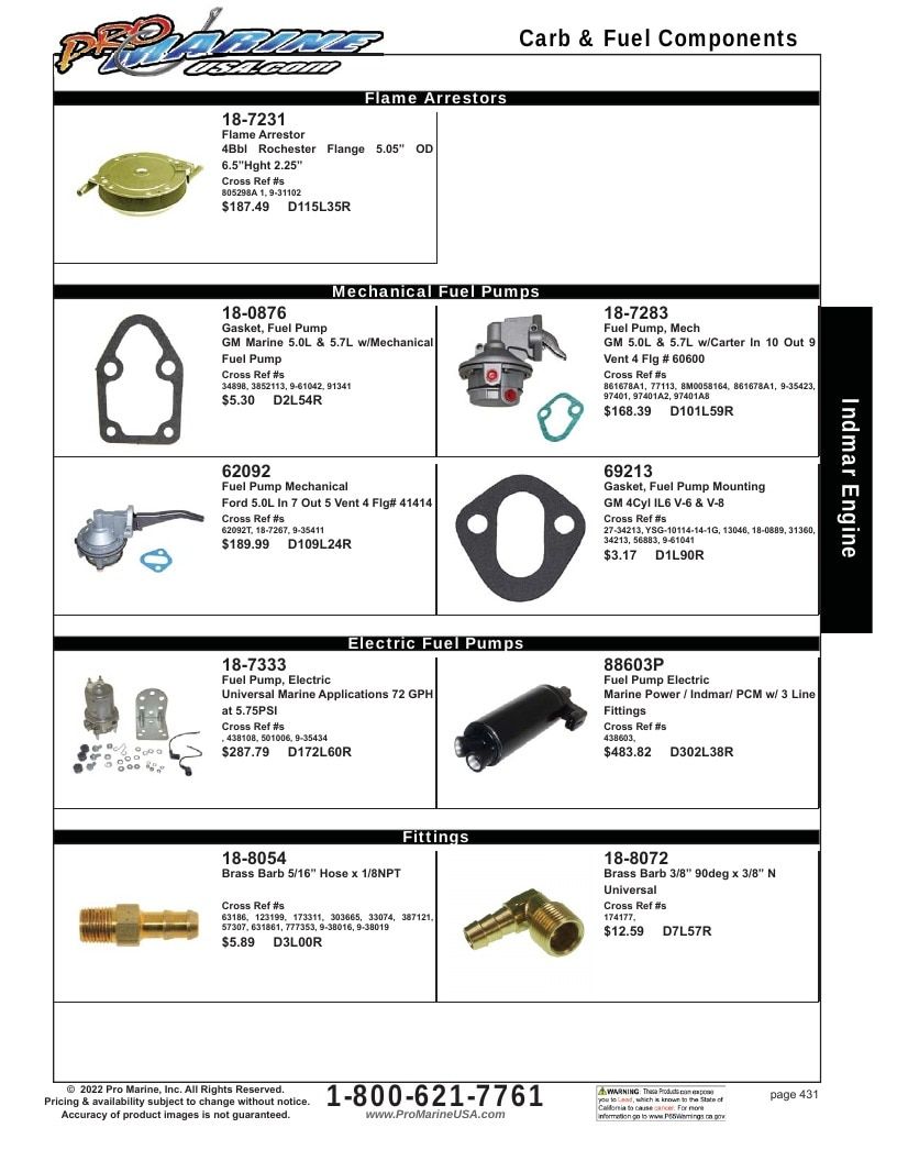 Pro Marine USA Inboard and Sterndrive Parts Catalog Weekly Ad January 1 - December 31, 2026