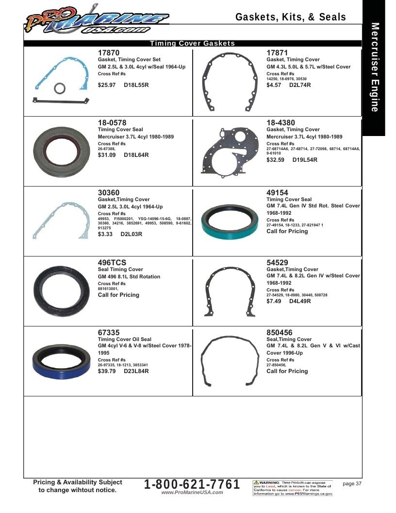 Pro Marine USA Inboard and Sterndrive Parts Catalog Weekly Ad January 1 - December 31, 2026