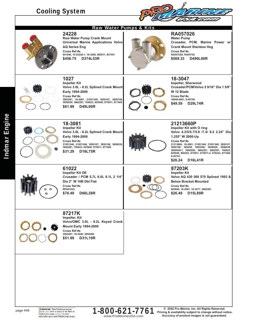 Pro Marine USA Inboard and Sterndrive Parts Catalog Weekly Ad January 1 - December 31, 2026