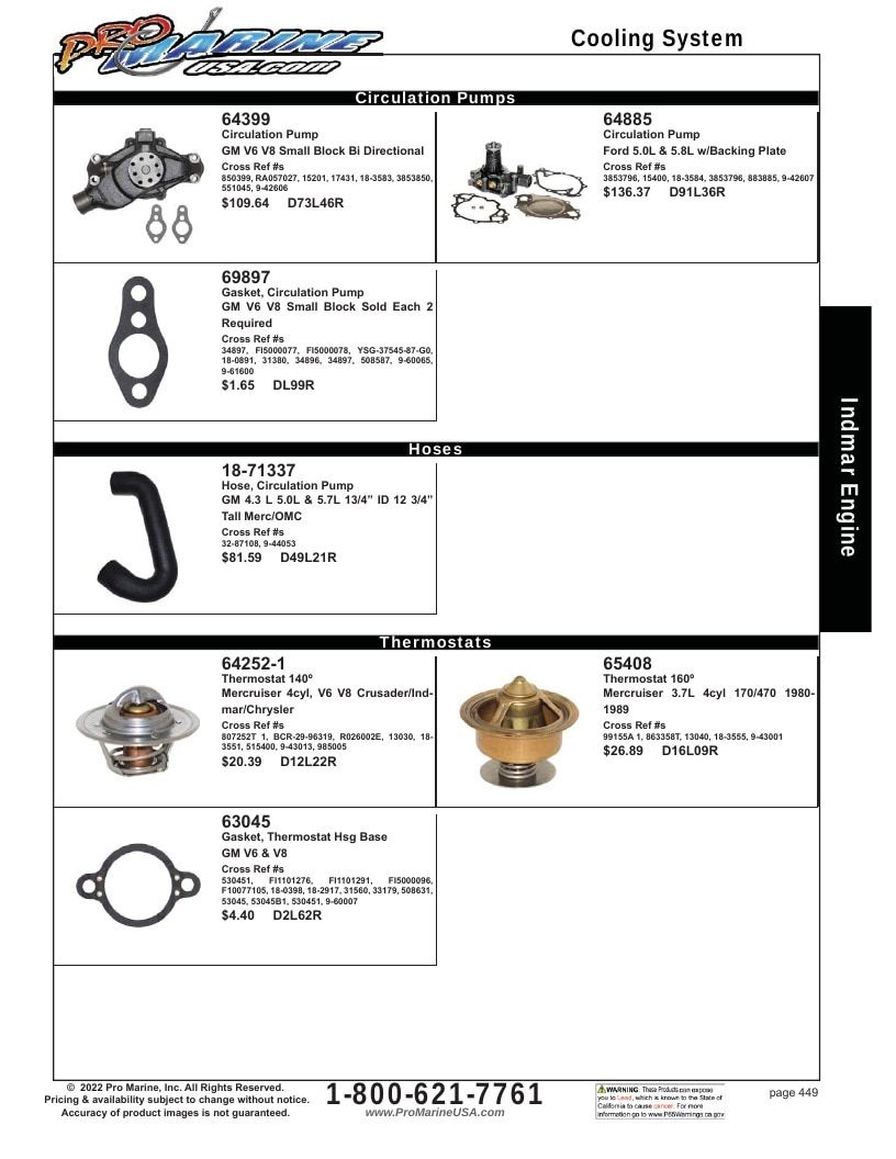Pro Marine USA Inboard and Sterndrive Parts Catalog Weekly Ad January 1 - December 31, 2026