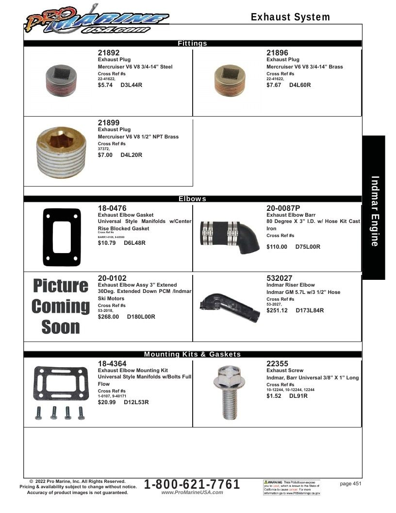 Pro Marine USA Inboard and Sterndrive Parts Catalog Weekly Ad January 1 - December 31, 2026