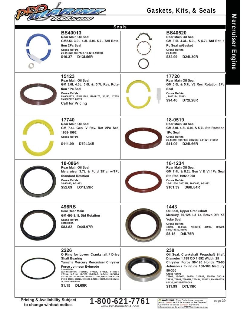 Pro Marine USA Inboard and Sterndrive Parts Catalog Weekly Ad January 1 - December 31, 2026
