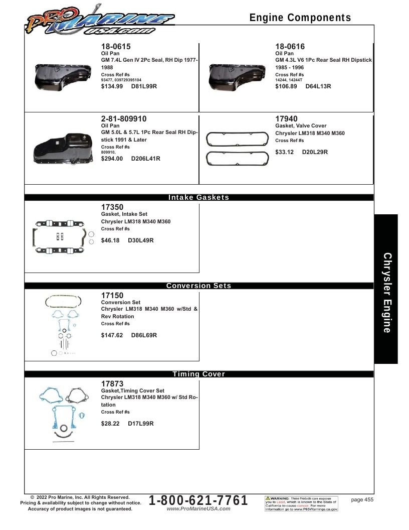 Pro Marine USA Inboard and Sterndrive Parts Catalog Weekly Ad January 1 - December 31, 2026