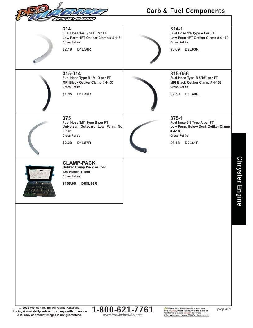 Pro Marine USA Inboard and Sterndrive Parts Catalog Weekly Ad January 1 - December 31, 2026