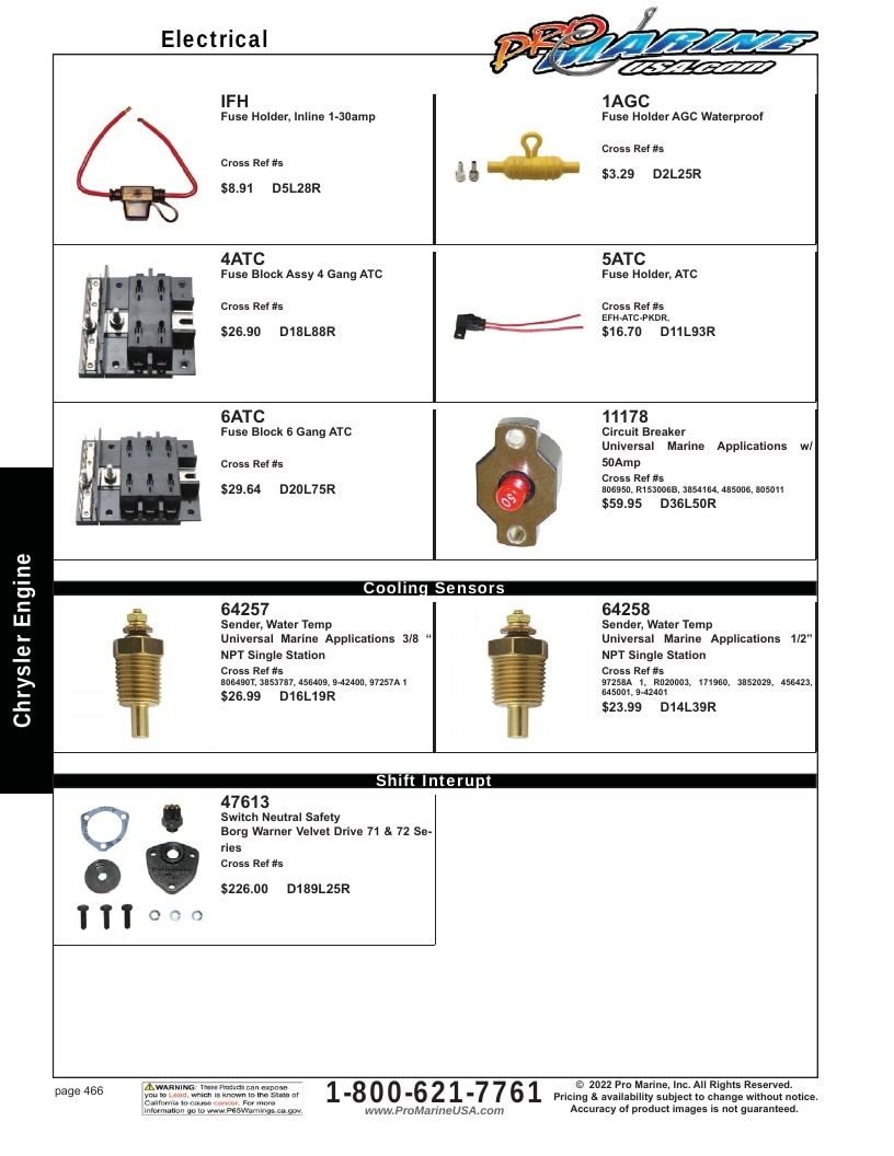 Pro Marine USA Inboard and Sterndrive Parts Catalog Weekly Ad January 1 - December 31, 2026