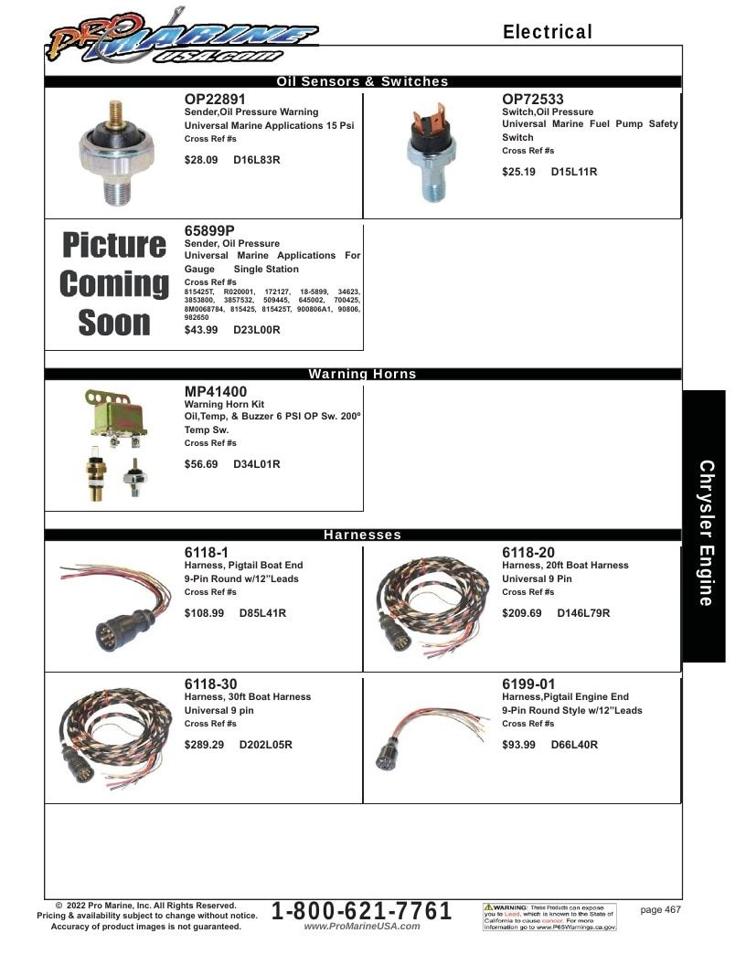 Pro Marine USA Inboard and Sterndrive Parts Catalog Weekly Ad January 1 - December 31, 2026