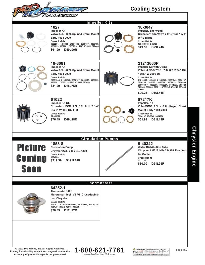 Pro Marine USA Inboard and Sterndrive Parts Catalog Weekly Ad January 1 - December 31, 2026