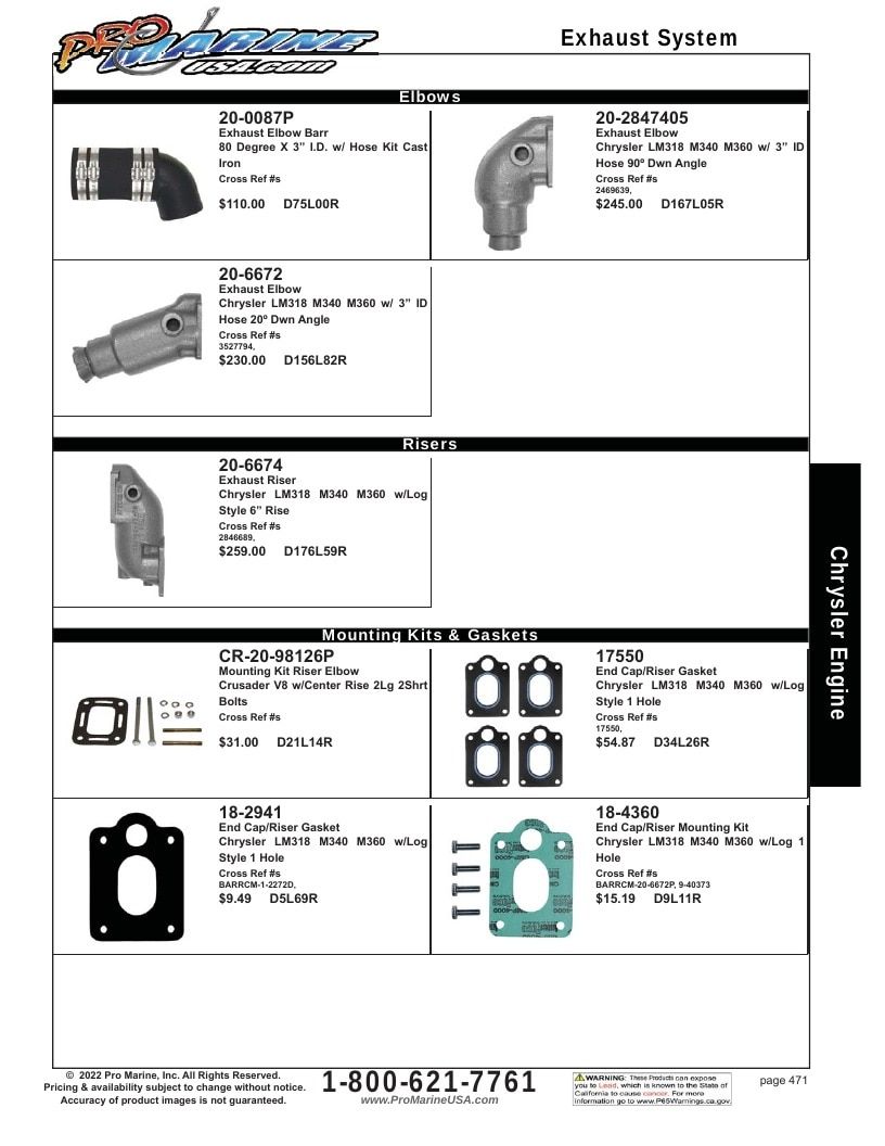 Pro Marine USA Inboard and Sterndrive Parts Catalog Weekly Ad January 1 - December 31, 2026