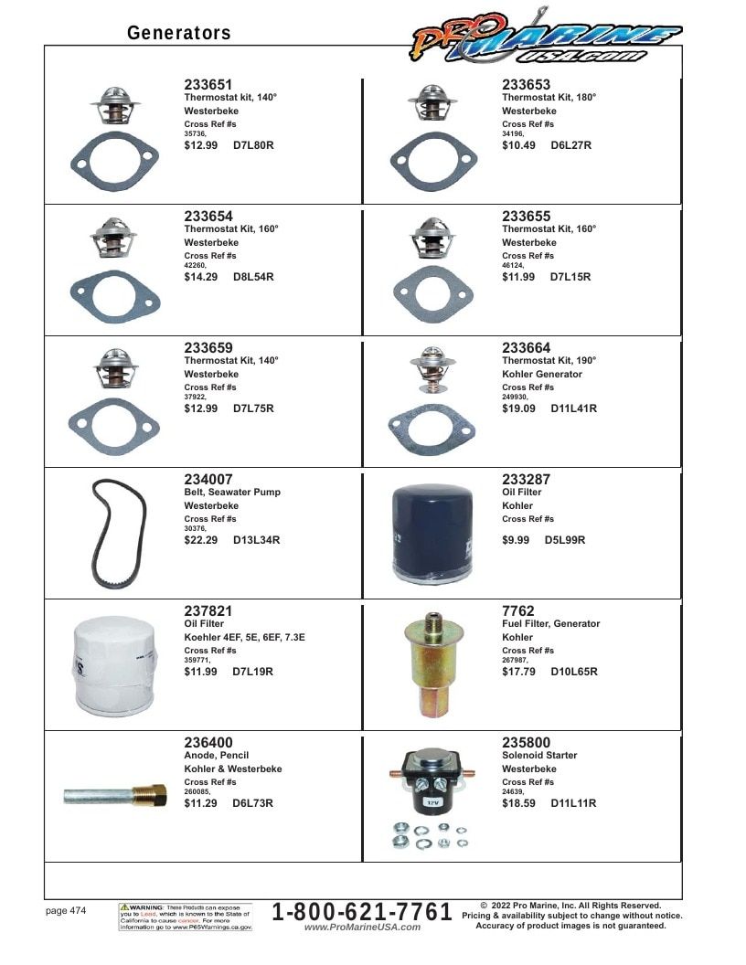 Pro Marine USA Inboard and Sterndrive Parts Catalog Weekly Ad January 1 - December 31, 2026