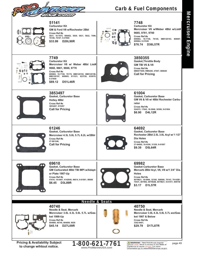 Pro Marine USA Inboard and Sterndrive Parts Catalog Weekly Ad January 1 - December 31, 2026