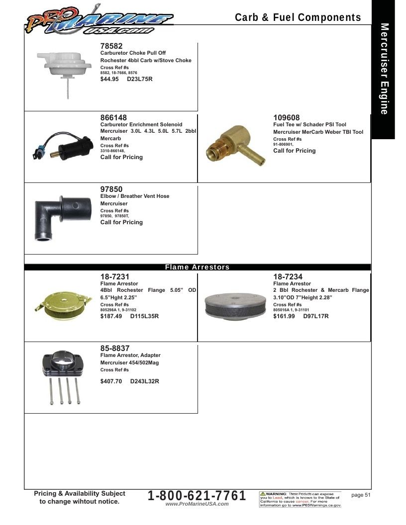 Pro Marine USA Inboard and Sterndrive Parts Catalog Weekly Ad January 1 - December 31, 2026
