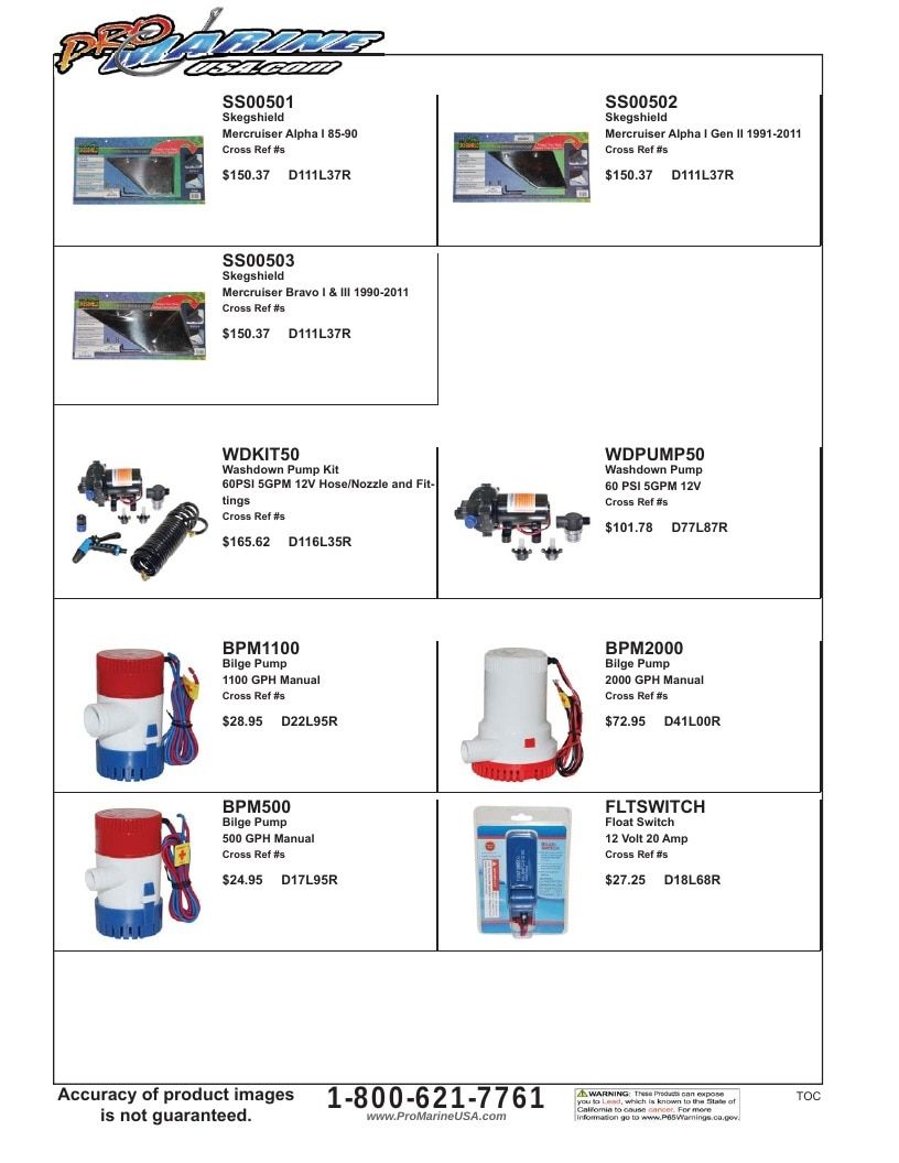 Pro Marine USA Inboard and Sterndrive Parts Catalog Weekly Ad January 1 - December 31, 2026