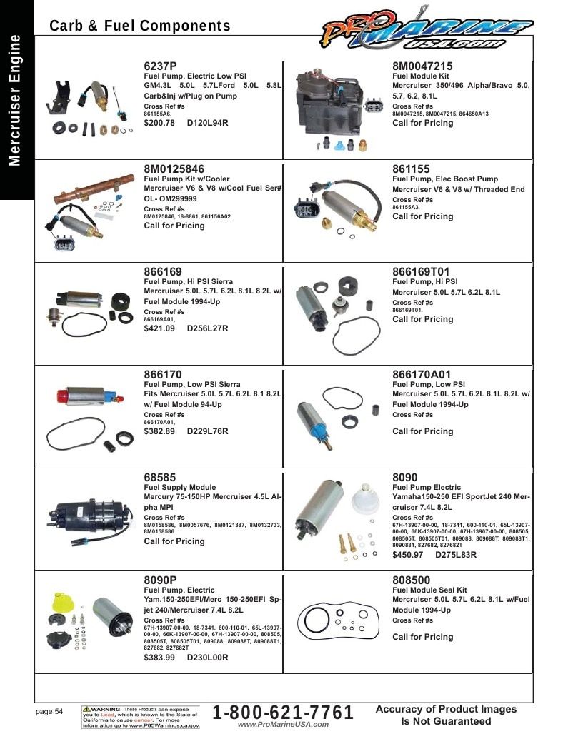Pro Marine USA Inboard and Sterndrive Parts Catalog Weekly Ad January 1 - December 31, 2026