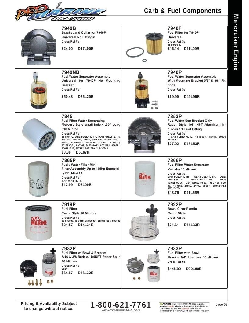Pro Marine USA Inboard and Sterndrive Parts Catalog Weekly Ad January 1 - December 31, 2026