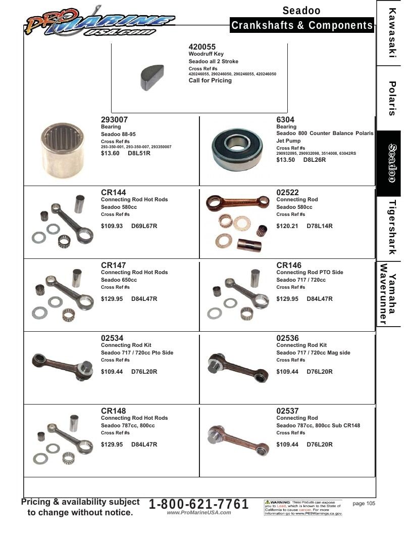 Pro Marine USA Personal Watercraft Parts Catalog Weekly Ad January 1 - December 31, 2026