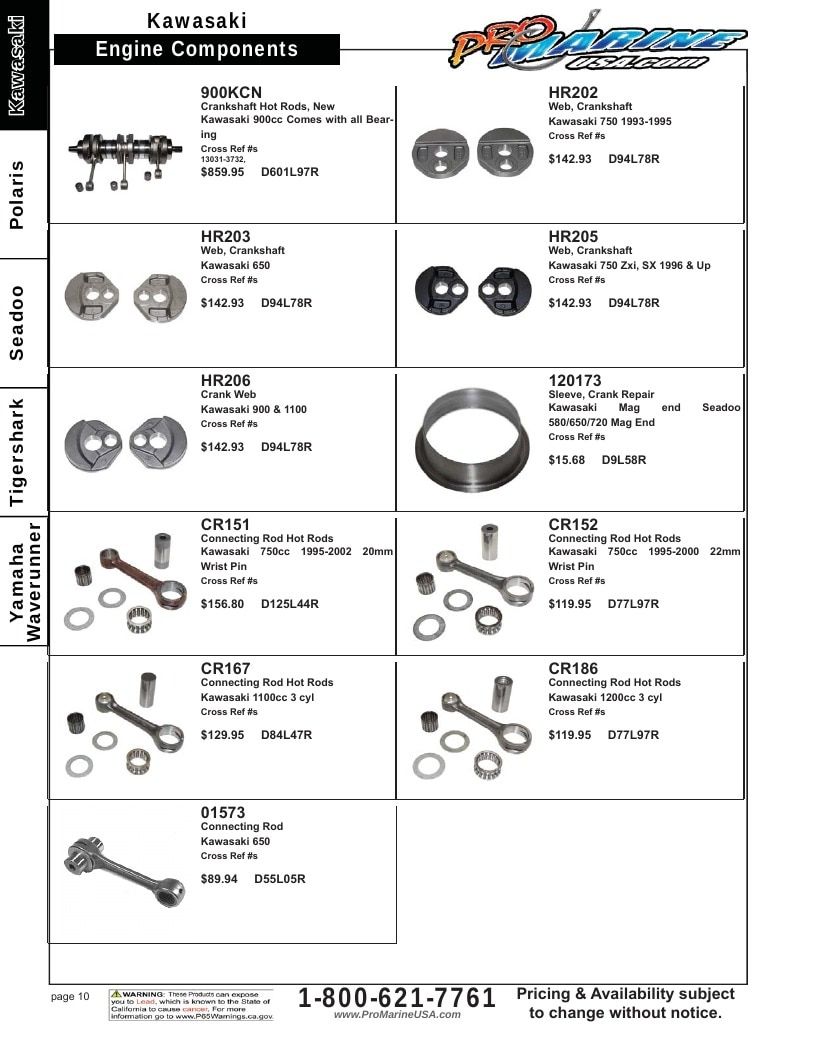 Pro Marine USA Personal Watercraft Parts Catalog Weekly Ad January 1 - December 31, 2026