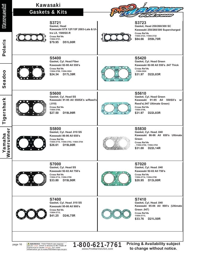 Pro Marine USA Personal Watercraft Parts Catalog Weekly Ad January 1 - December 31, 2026