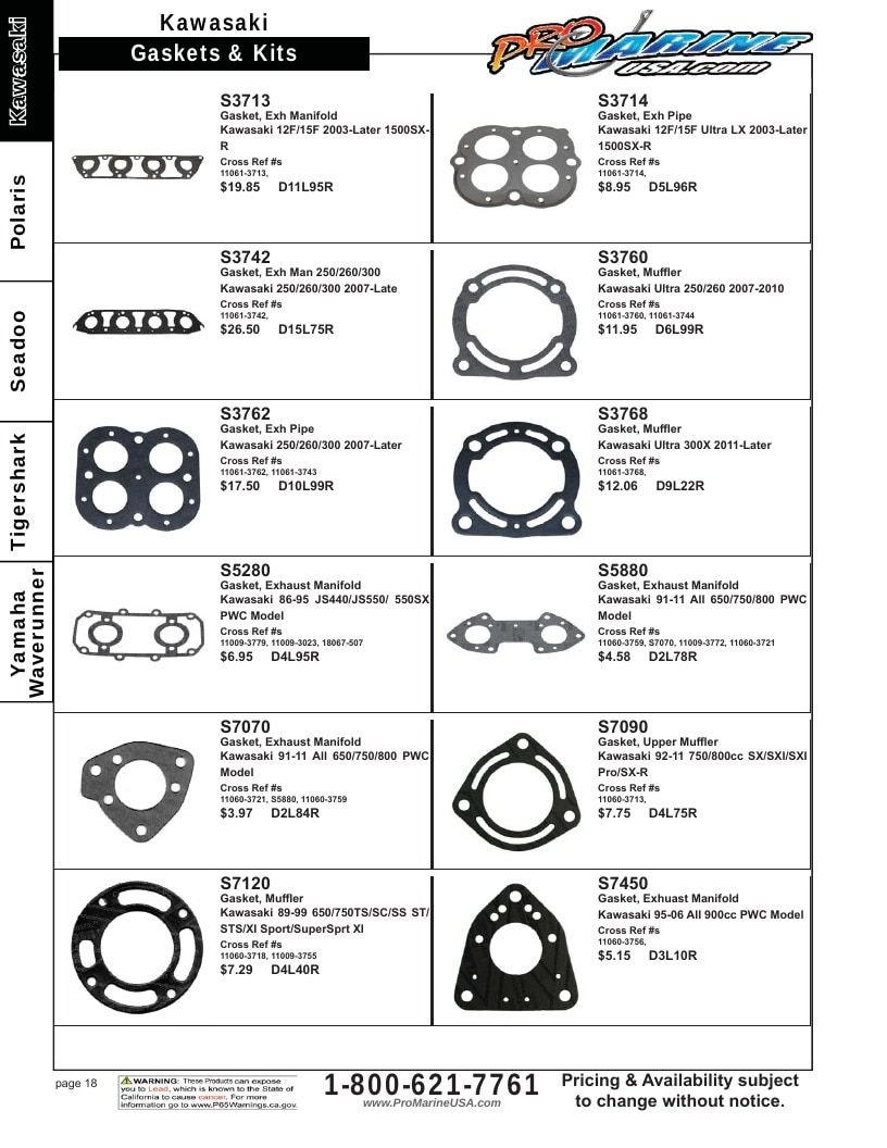 Pro Marine USA Personal Watercraft Parts Catalog Weekly Ad January 1 - December 31, 2026