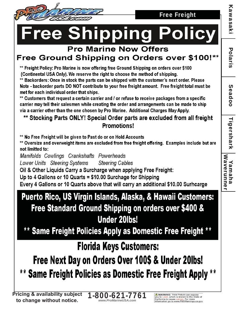 Pro Marine USA Personal Watercraft Parts Catalog Weekly Ad January 1 - December 31, 2026