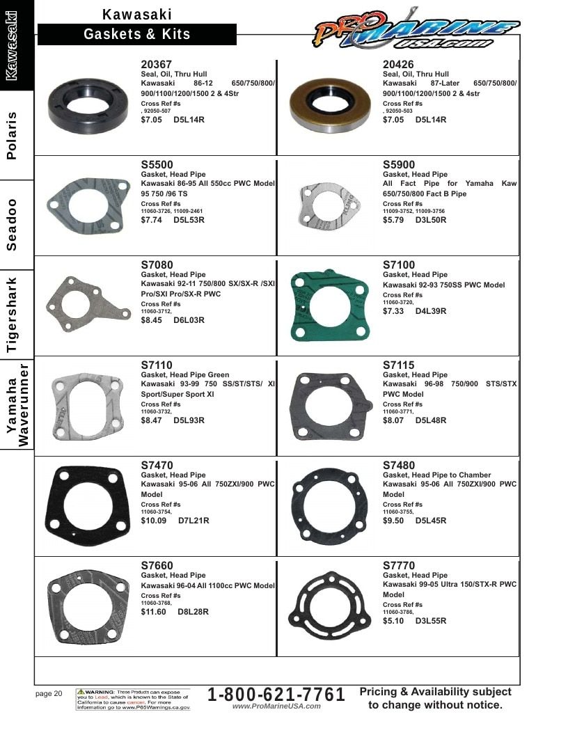 Pro Marine USA Personal Watercraft Parts Catalog Weekly Ad January 1 - December 31, 2026
