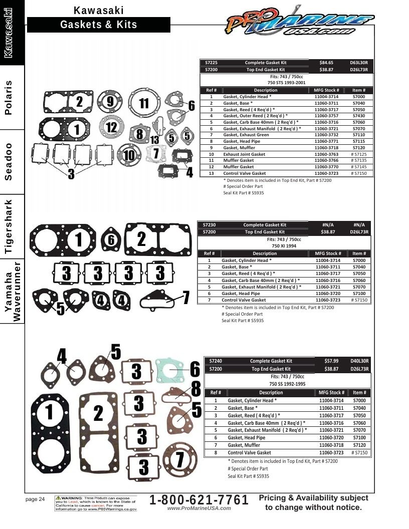Pro Marine USA Personal Watercraft Parts Catalog Weekly Ad January 1 - December 31, 2026