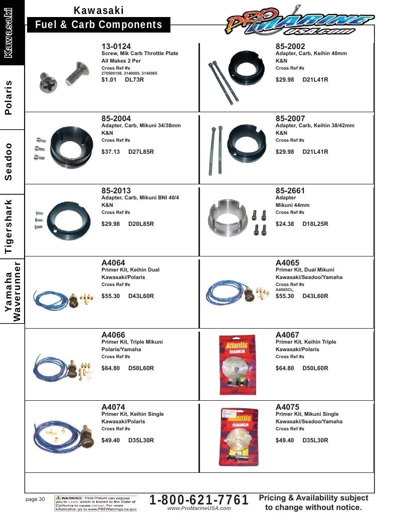 Pro Marine USA Personal Watercraft Parts Catalog Weekly Ad January 1 - December 31, 2026