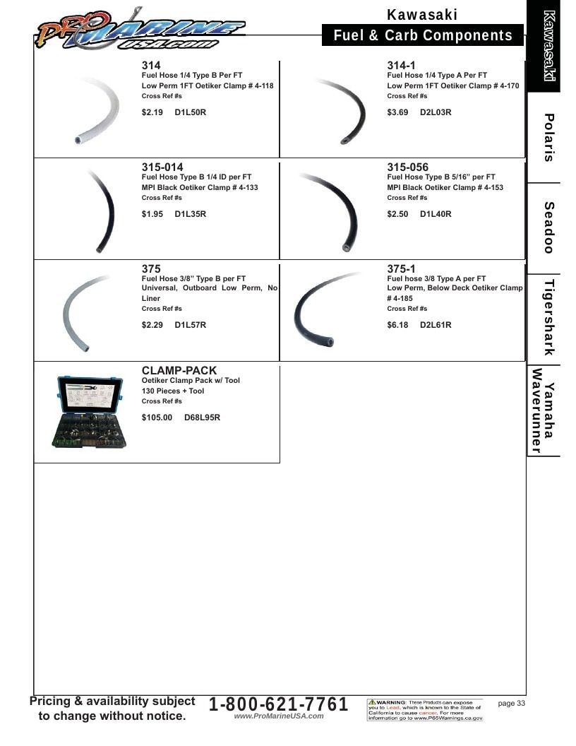 Pro Marine USA Personal Watercraft Parts Catalog Weekly Ad January 1 - December 31, 2026
