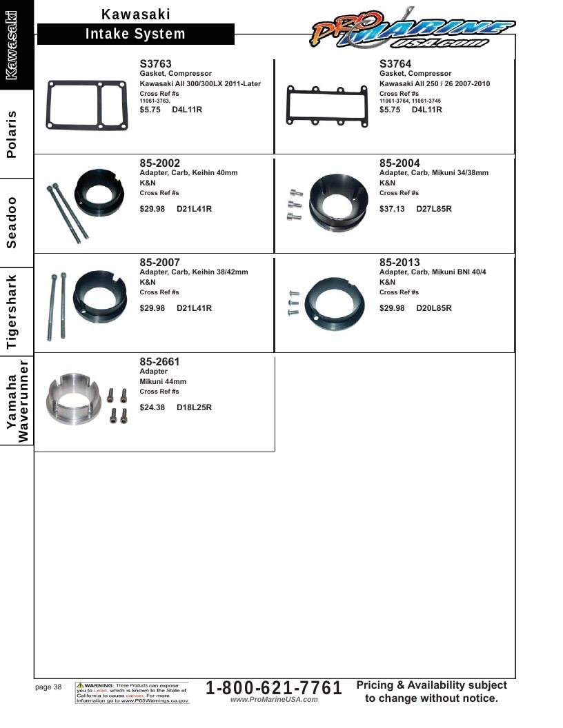 Pro Marine USA Personal Watercraft Parts Catalog Weekly Ad January 1 - December 31, 2026