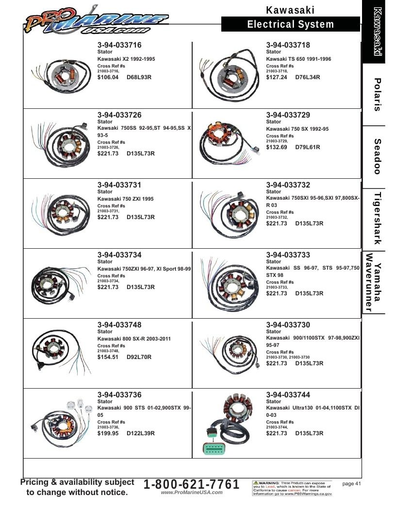 Pro Marine USA Personal Watercraft Parts Catalog Weekly Ad January 1 - December 31, 2026