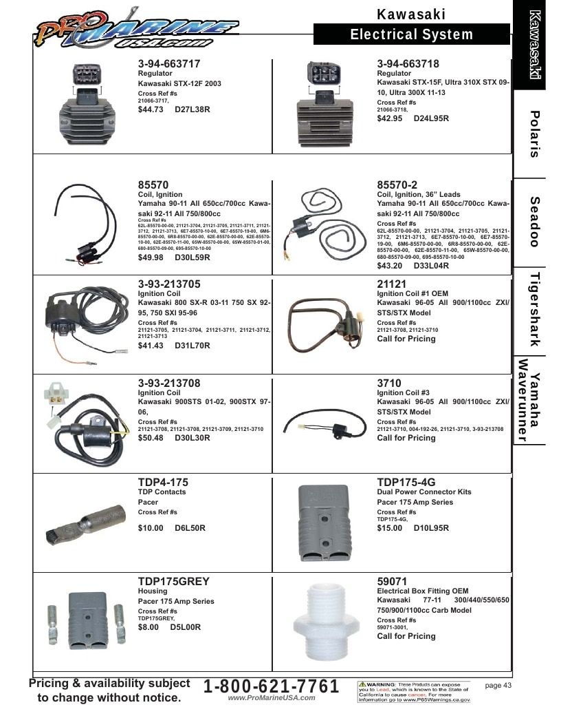 Pro Marine USA Personal Watercraft Parts Catalog Weekly Ad January 1 - December 31, 2026