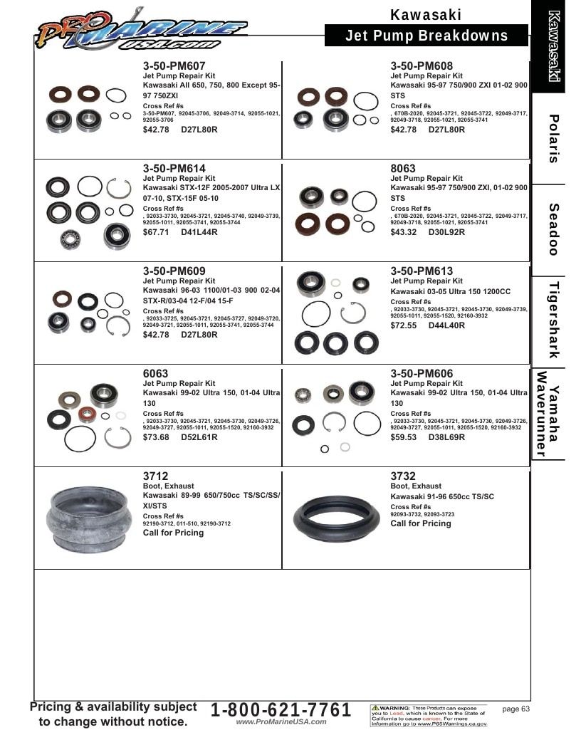 Pro Marine USA Personal Watercraft Parts Catalog Weekly Ad January 1 - December 31, 2026
