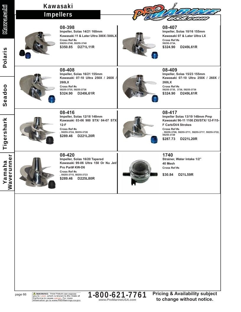 Pro Marine USA Personal Watercraft Parts Catalog Weekly Ad January 1 - December 31, 2026