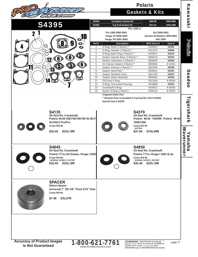 Pro Marine USA Personal Watercraft Parts Catalog Weekly Ad January 1 - December 31, 2026
