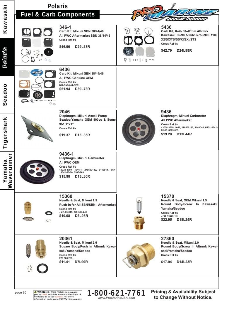 Pro Marine USA Personal Watercraft Parts Catalog Weekly Ad January 1 - December 31, 2026