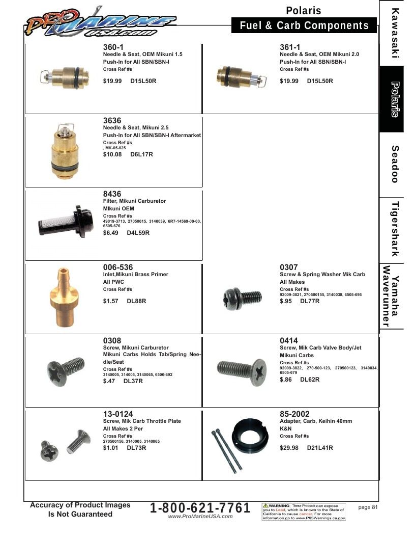 Pro Marine USA Personal Watercraft Parts Catalog Weekly Ad January 1 - December 31, 2026