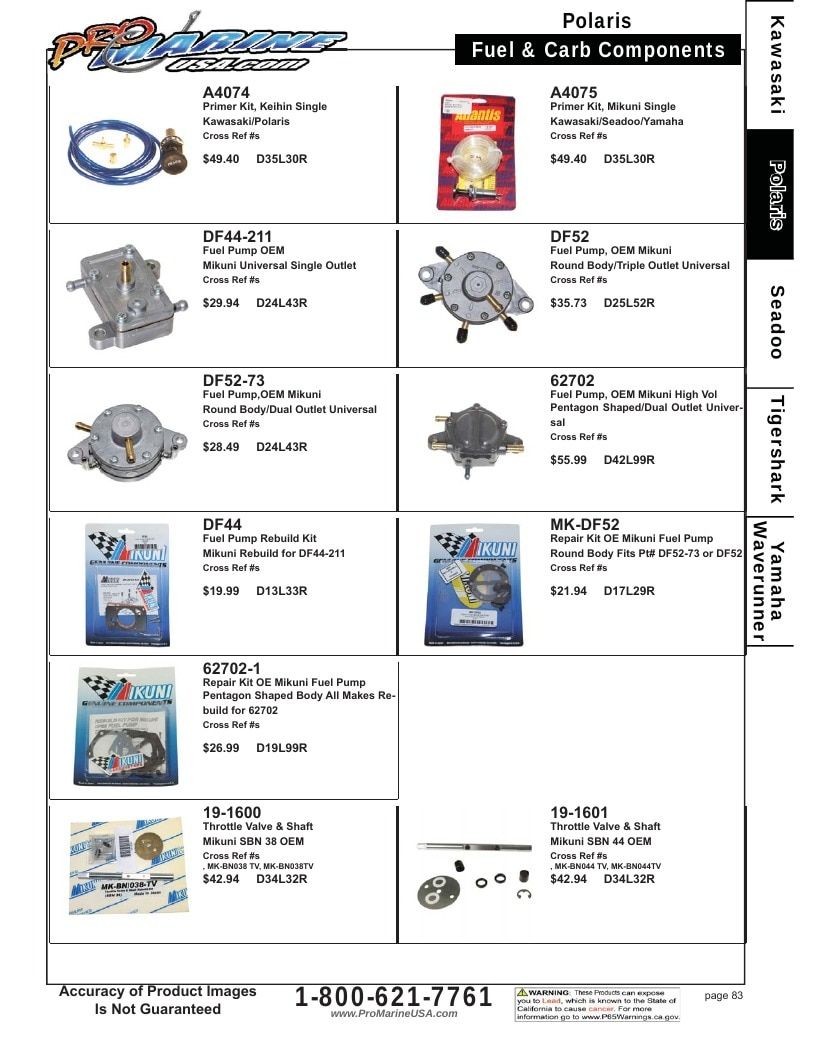 Pro Marine USA Personal Watercraft Parts Catalog Weekly Ad January 1 - December 31, 2026
