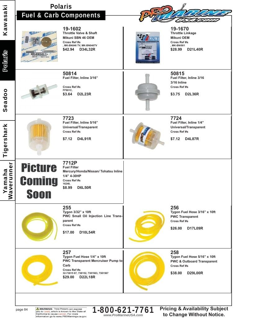 Pro Marine USA Personal Watercraft Parts Catalog Weekly Ad January 1 - December 31, 2026