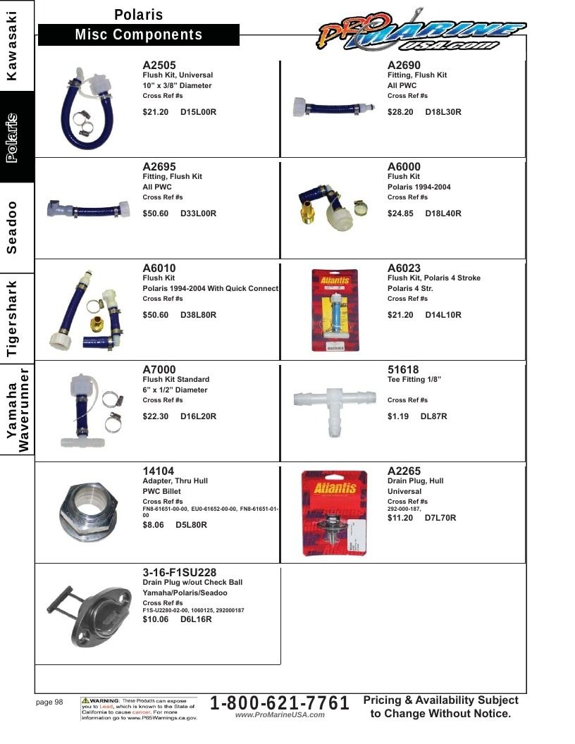 Pro Marine USA Personal Watercraft Parts Catalog Weekly Ad January 1 - December 31, 2026