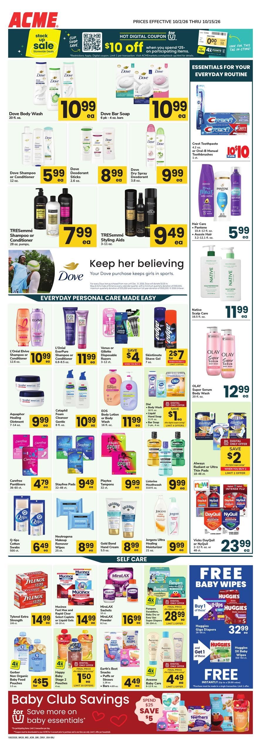 Acme Markets (Bellmawr Area, NJ) Health, Home & Beauty Weekly Ad October 2 - 15, 2026