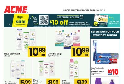 Acme Markets (Blawenburg Area, NJ) Health, Home & Beauty Weekly Ad October 2 - 15, 2026