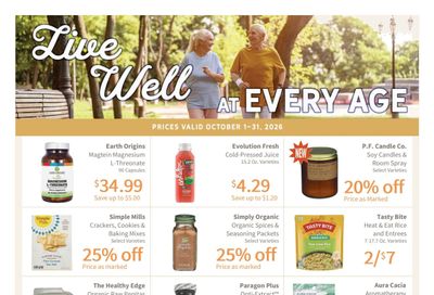 Earth Origins Weekly Ad October 1 - 31, 2026