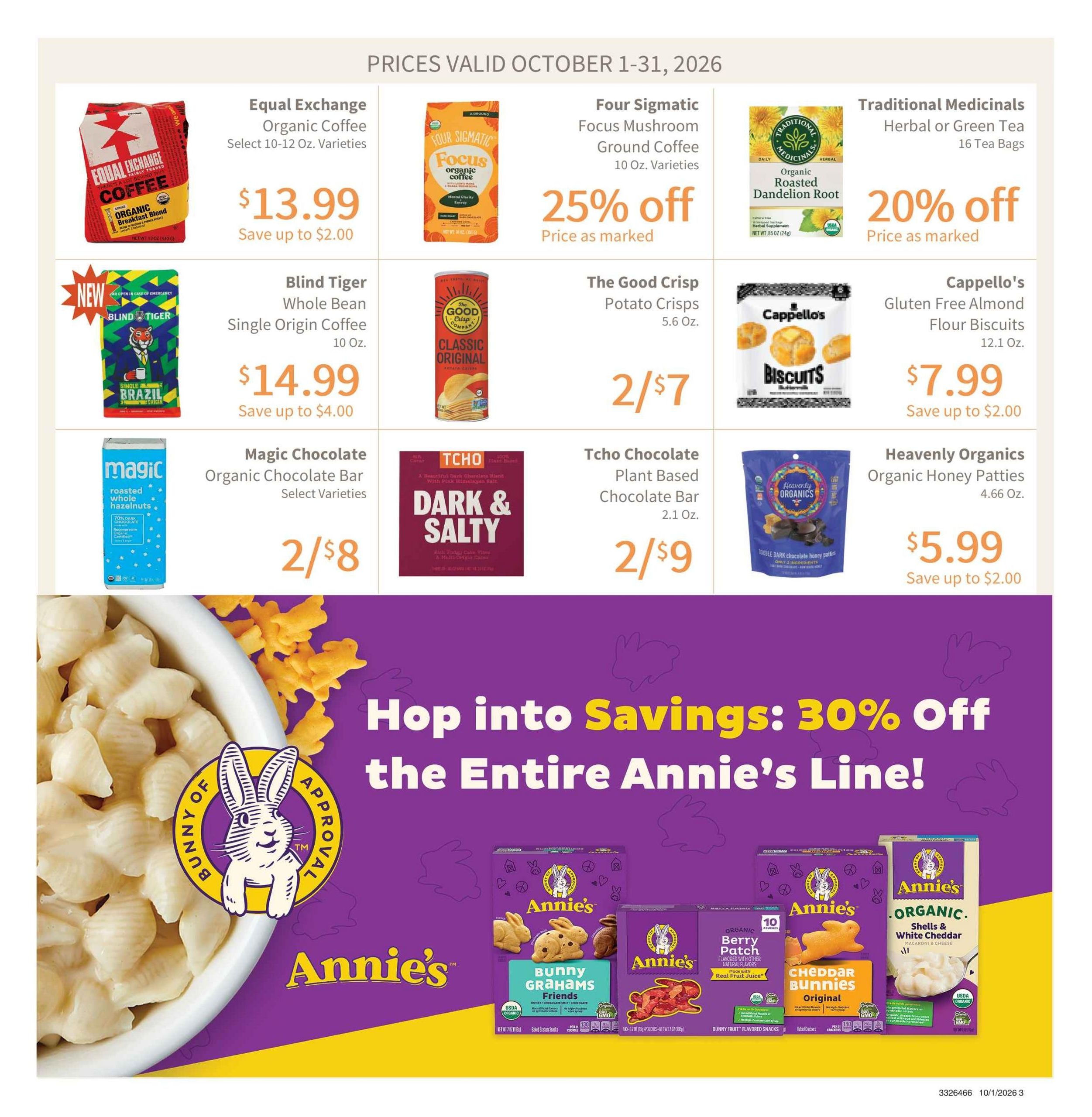 Earth Origins Weekly Ad October 1 - 31, 2026