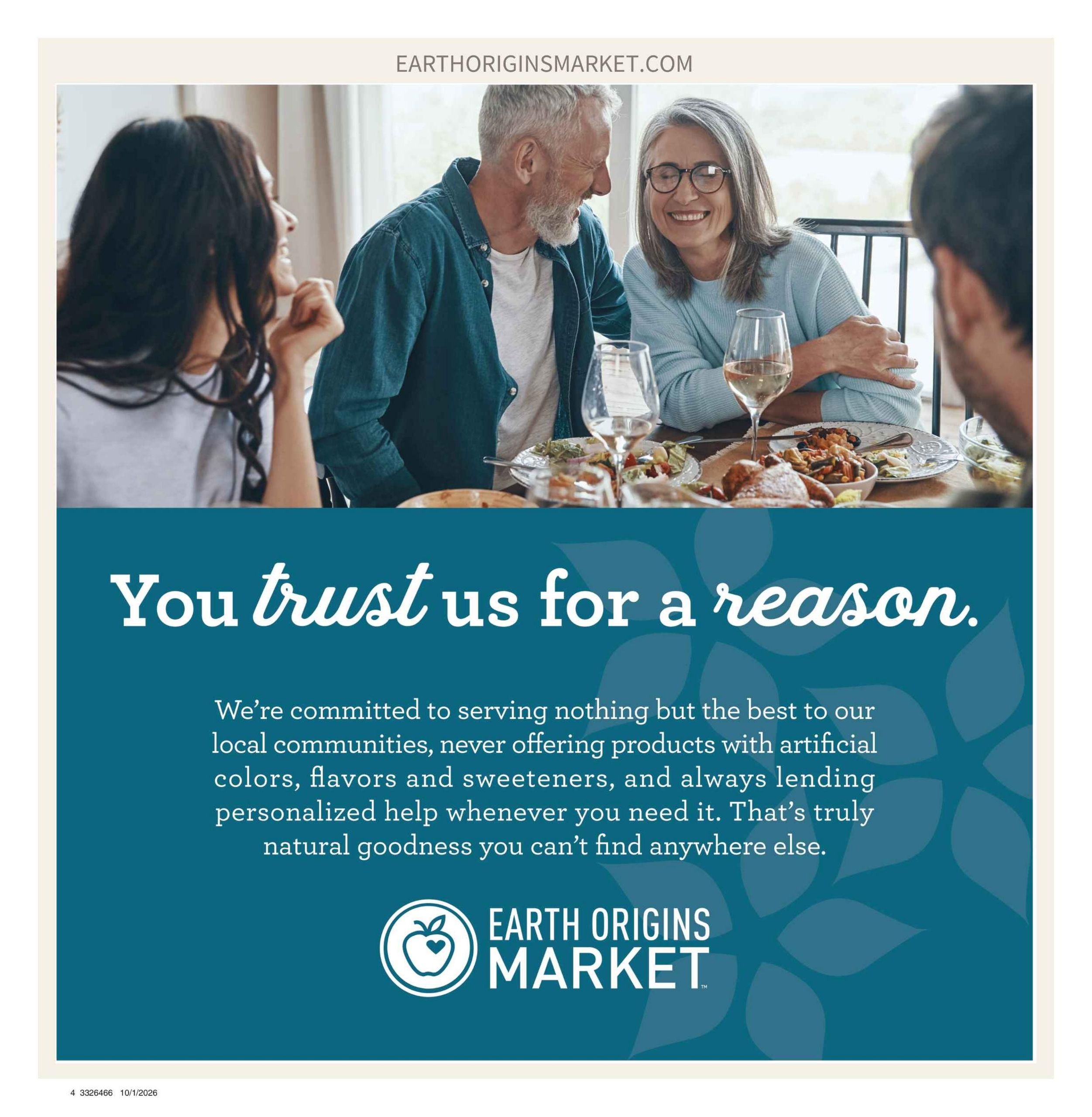 Earth Origins Weekly Ad October 1 - 31, 2026