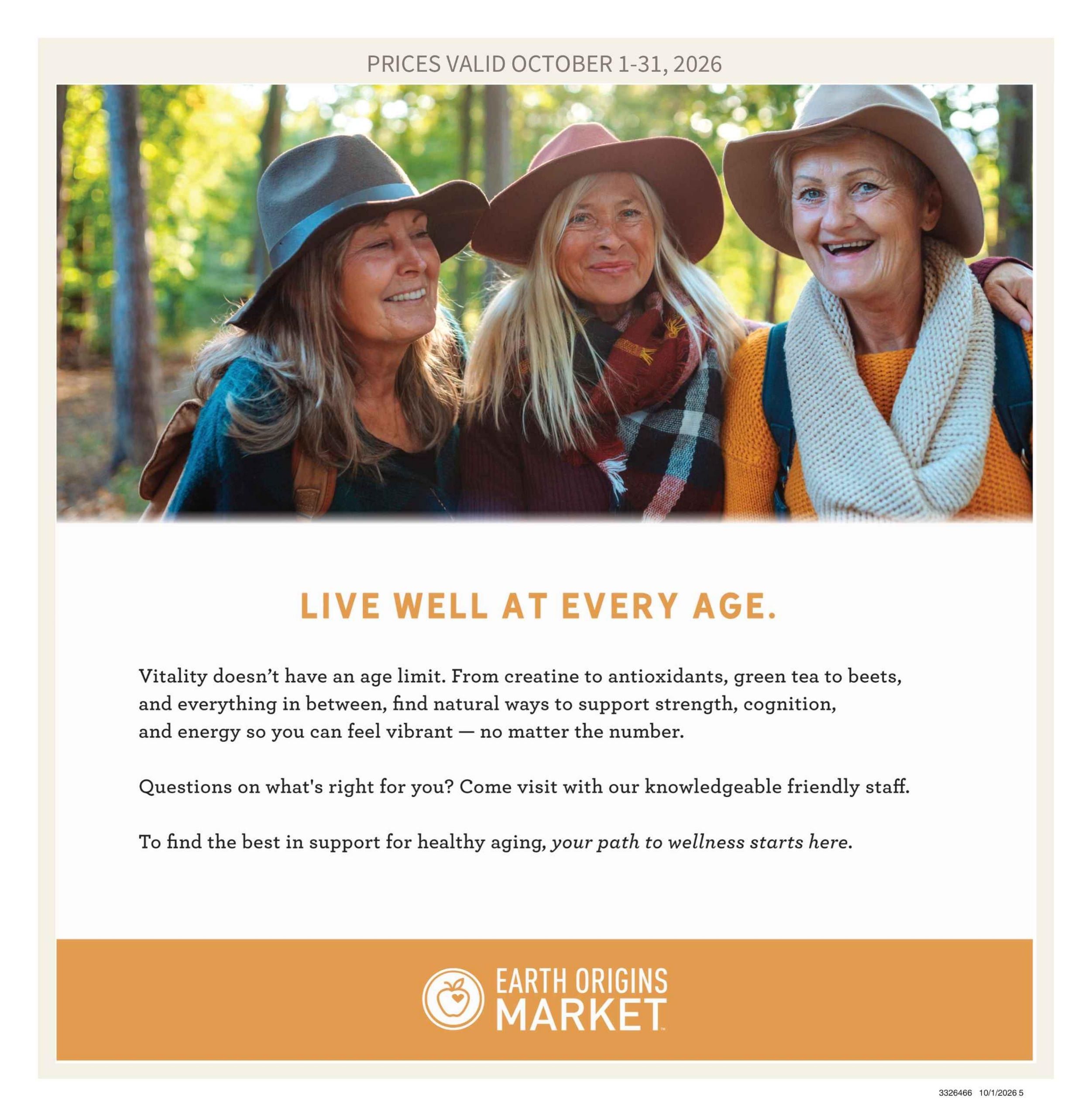 Earth Origins Weekly Ad October 1 - 31, 2026