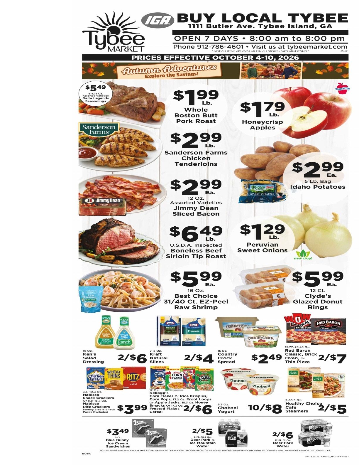 Tybee Market Weekly Ad October 4 - 10, 2026